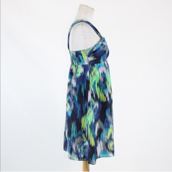 Ann Taylor LOFT Abstract Print One Shoulder Dress - Picture 13 of 16